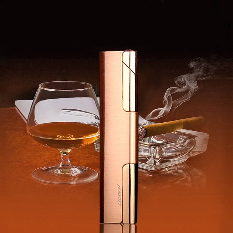 Мини портативные металлические зажигалки длинная надувная ветрозащитная полоса