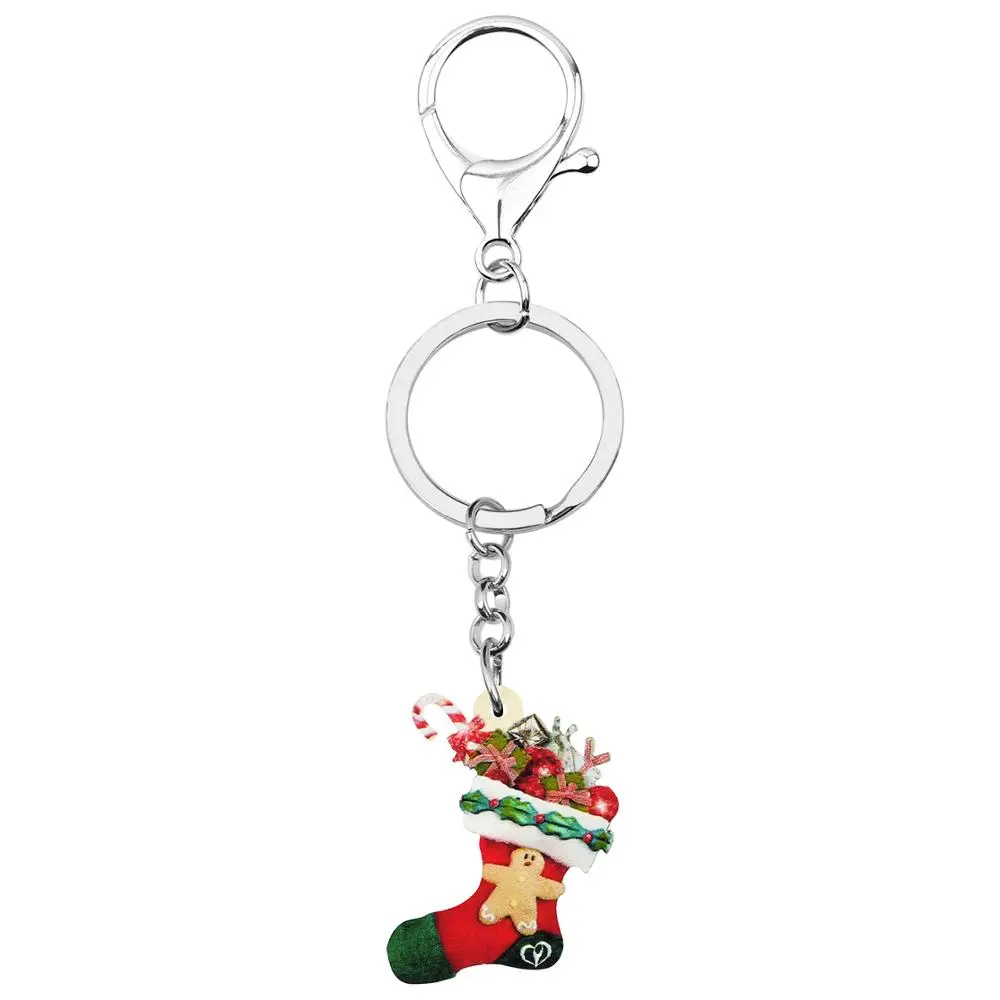 WEVENI акриловые рождественские подарочные коробки в виде носков цепочки для