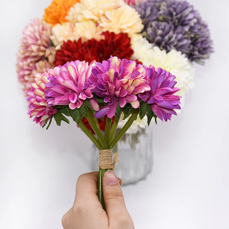 Хризантема фотоэлемент искусственный цветок украшение для дома свадебный