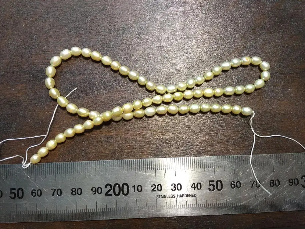 Бусины из пресноводного жемчуга культивированного риса светильник зеленого