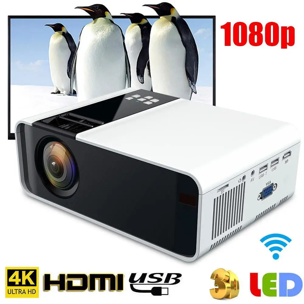 W10 Мини Портативный 4K HD светодиодный проектор Bluetooth WiFi домашний кинотеатр проекторы домашний кинотеатр 1920*1080 с системой Android
