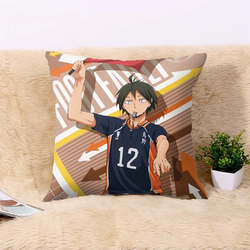 

Anime Haikyuu!! Hinata Shouyou Kozume Kenma Double-Sided Printing Pillowcase Volleyball Junior Cartoon Pillow Cushion Cover