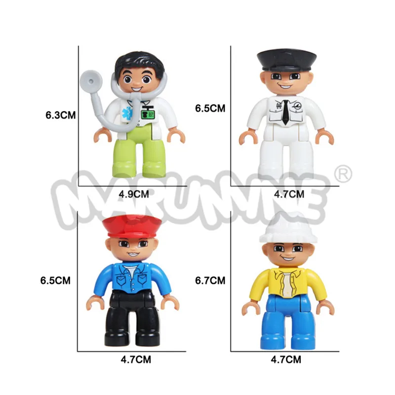 MARUMINE Duplo блочные фигурки 13 видов карьера аксессуары большие кирпичи части Дети Развивающие игрушки DIY для игр