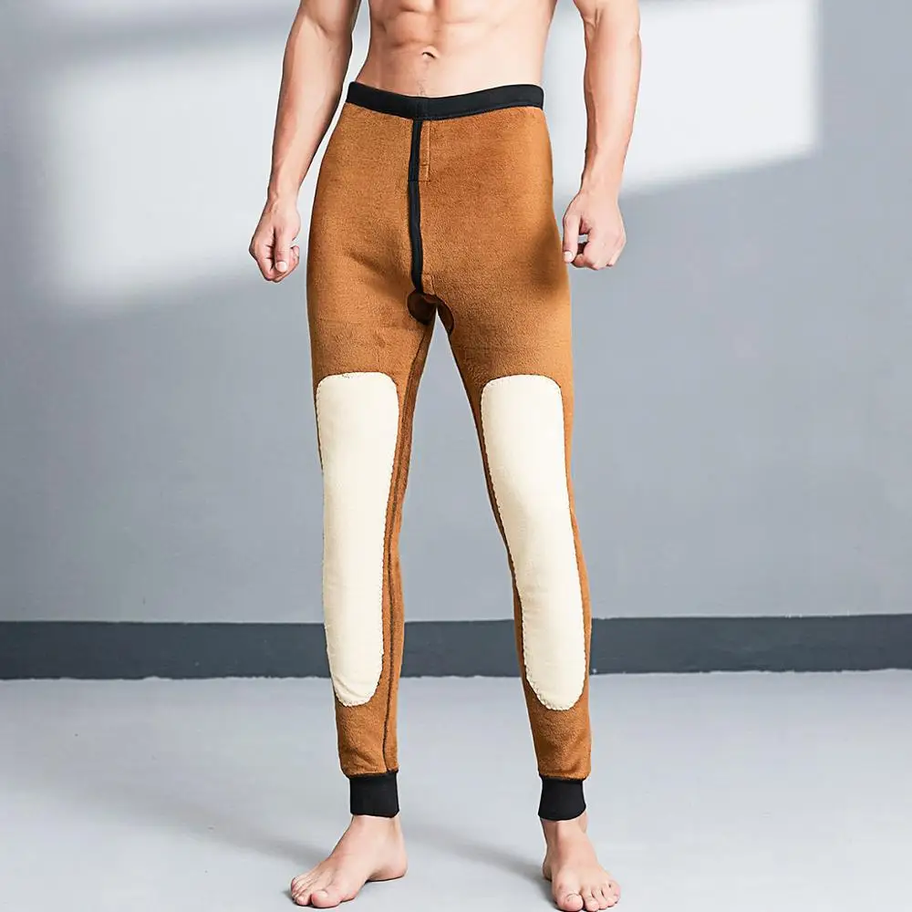 ZJX мужское зимнее термобелье нижнее белье леггинсы термоштаны мужские теплые