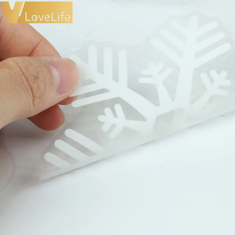 48 шт./компл. рождественские наклейки на окно Снежинка для офиса товары