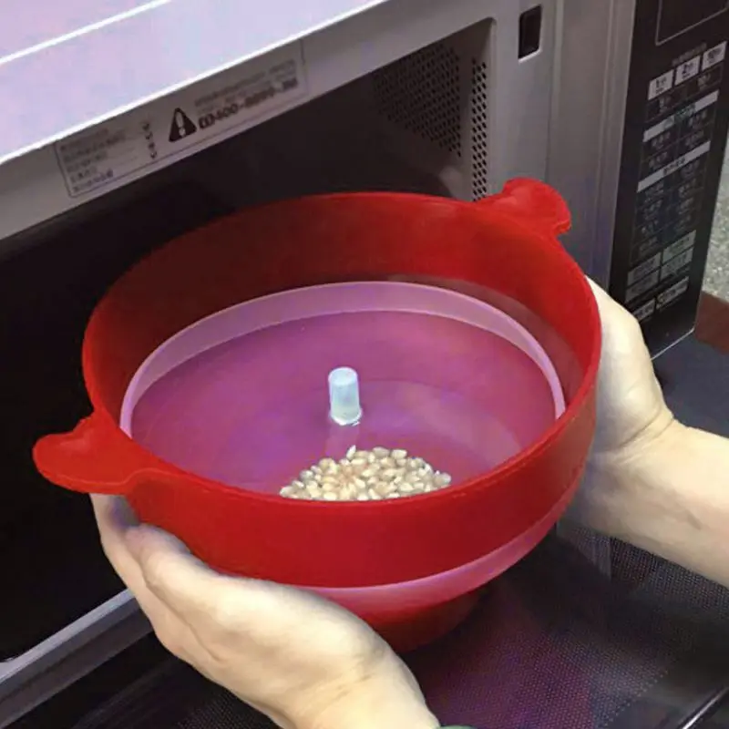 Машина для приготовления попкорна в микроволновой печи складная чаша с крышкой