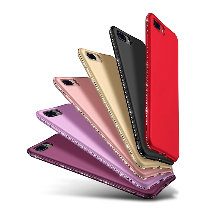 Мягкий блестящий чехол со стразами для iPhone 11 Pro X XS MAX XR чехлы телефонов 8 7 6 6s Plus 5 5S SE