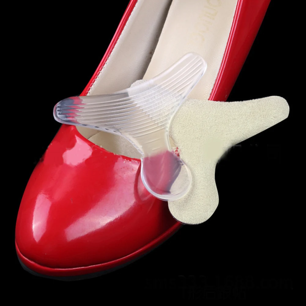 

1 Pair Silicone Soft Insert Heel Liner Grips T-type Thread High Heel Comfort Pads Feet Care Accessories Nonslip Insoles