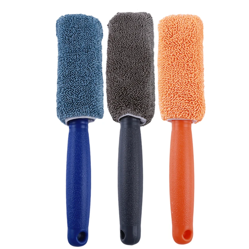 

1pc Car SUV Microfiber Wheel Tire Rim Brush High Quality Car Wash Washing Cleaner Plastic Handle For Car Wash Accessories