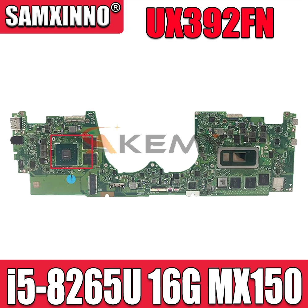

For ASUS ZenBook S13 Zenbook S13 UX392FN-SP8509T UX392FN UX392F UX392 laptop mainboard motherboard with i5-8265U 16G MX150