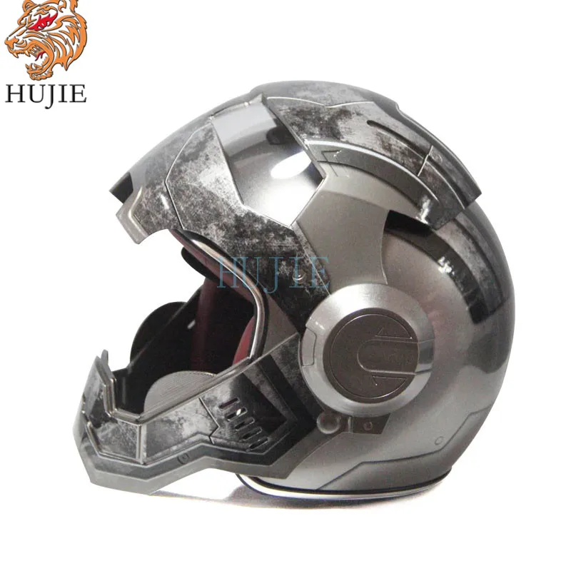 Масей Мэтт Грей Военная Машина Мужские Женские Железный человек Шлем Мотоцикла Полу-открытое Лицо ABS Каска Мотокросс.