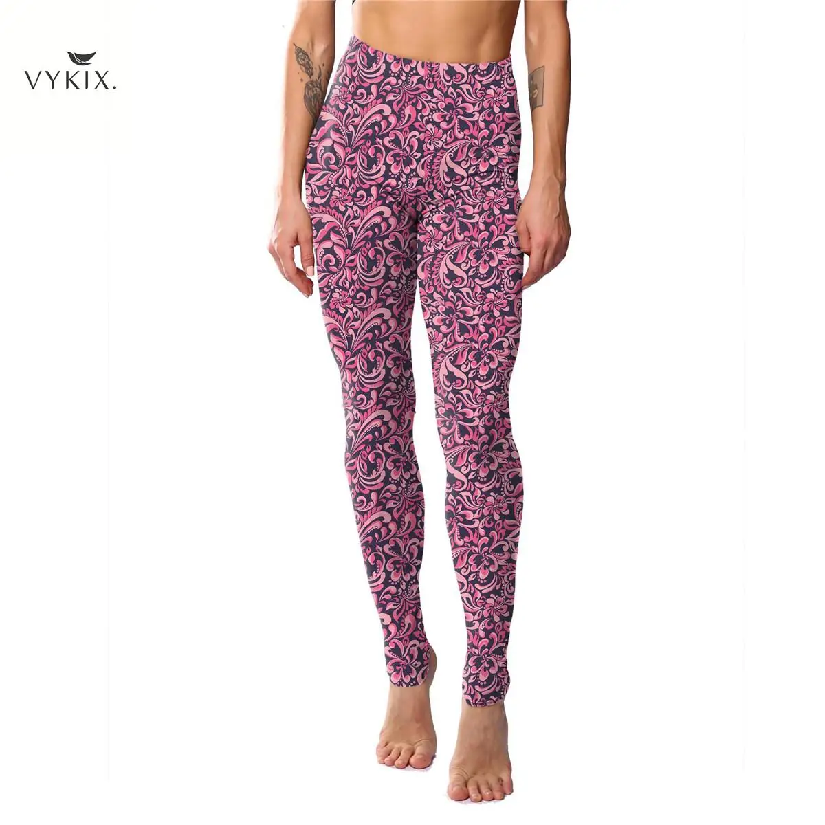 Сексуальные леггинсы женские розовые Персиковое сердце в полоску для тренировок