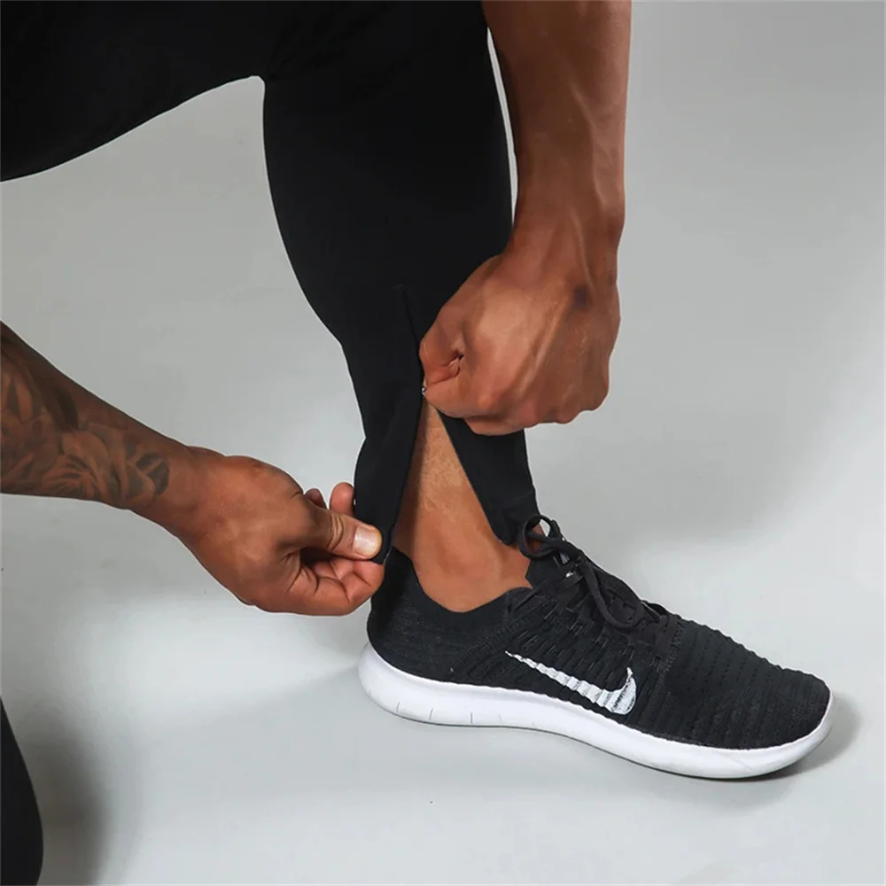 Хлопковые Штаны для бега мужские тренировочные штаны облегающие тренажерного