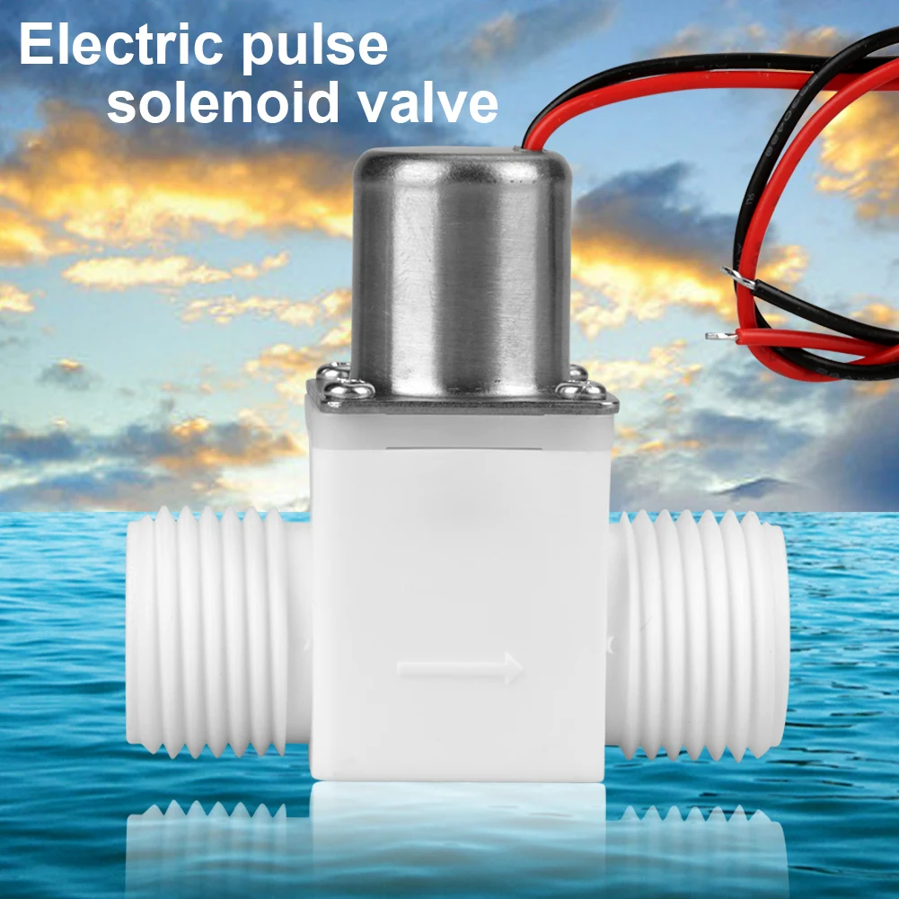 

Durable Plastic 1/2" DC 3.6V Water Control Electric Pulse Solenoid Valve Accessory