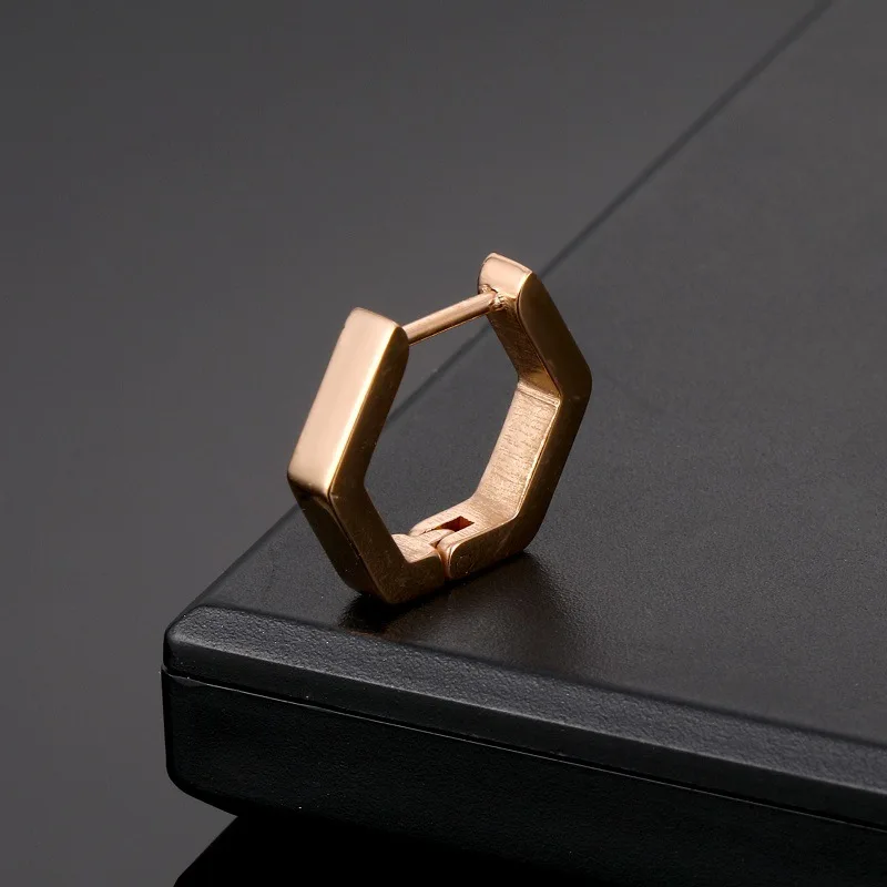 1PC Stainless Steel Stud Earrings for Women Small Simple Geometric Round Circle Heart Huggies Ear Studs Steampunk Accessories - купить по