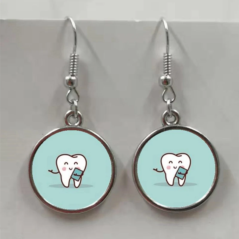 2020 модные серьги зубы Стеклянные Серьги love дантиста для мужчин и женщин