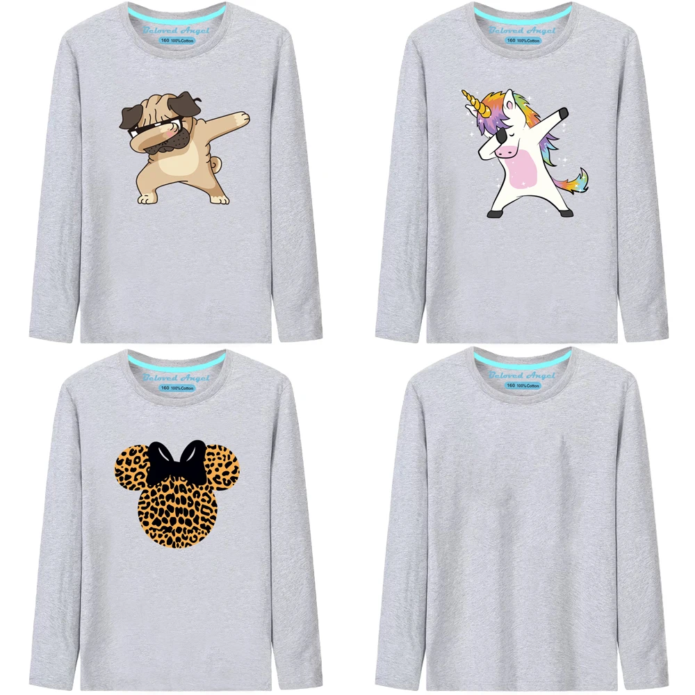 

Kids Cotton T-Shirts for Boys Girls Clothing Baby Children Christmas Cartoon Long Sleeve Tops Cute T Shirt Clothes 3-15 Years