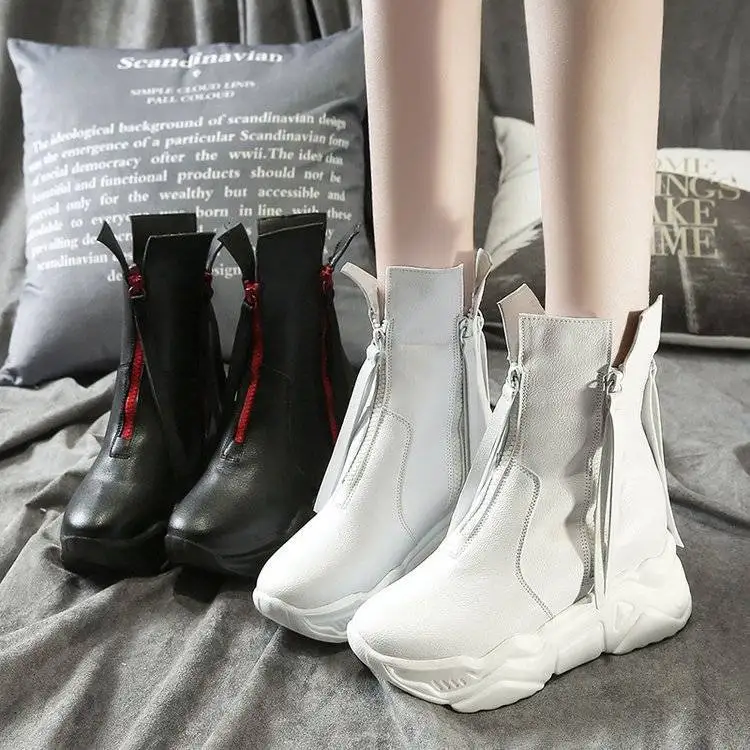 

platform boots womens height increase boots Casual wedding Shoes zapatos mujer platform female casual comfortable high heels