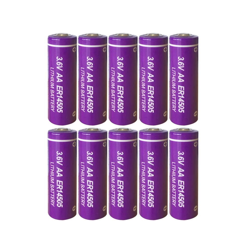 

Литиевая батарея PKCELL ER14505 LS14500, 10 шт., неперезаряжаемые батарейки 3,6 В, 2400 мАч, aa, 3,6 В, 2 А, Li-SOCl2