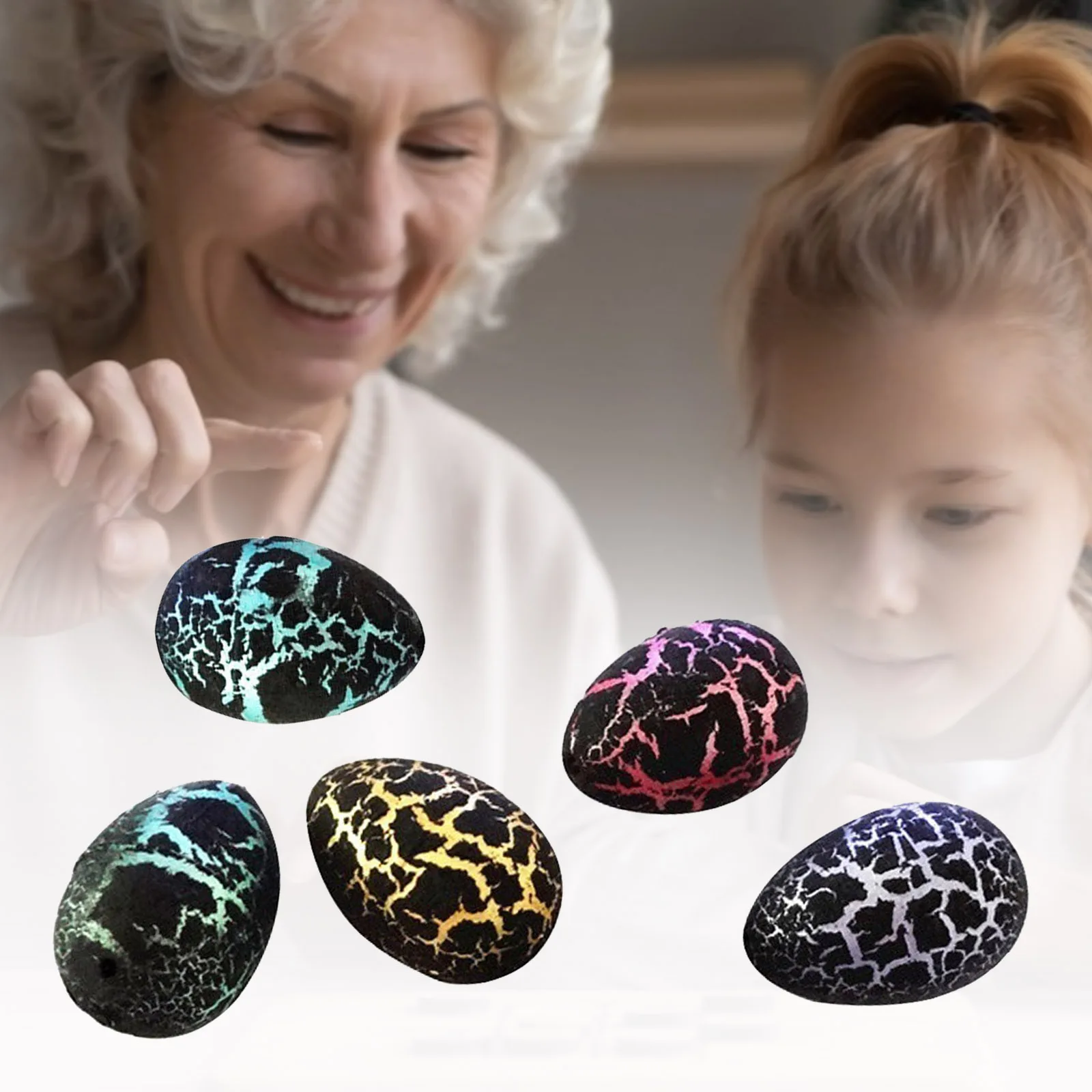 

5pcs/set Magic Hatching Growing Dinosaur Add Water Grow Egg Animal Breeding Process Educational Teach Funny Toys For Kid Gift