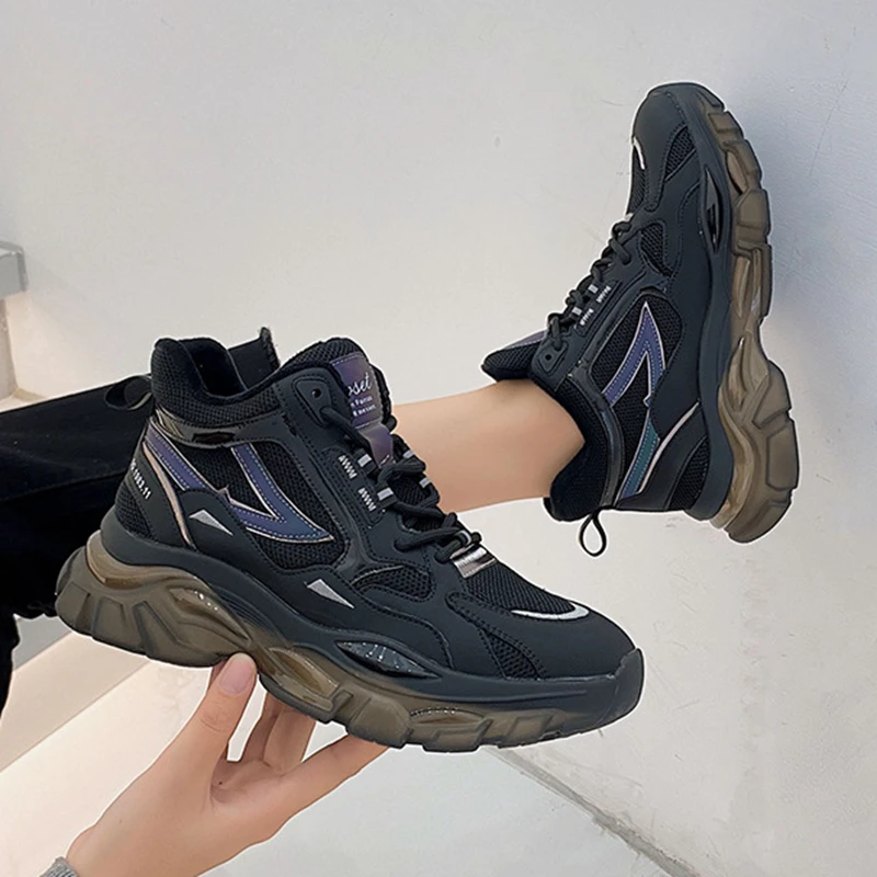 

2021 autumn and winter new style plus velvet warm high-top fashion trendy ladies old shoes suction mold sole casual shoes