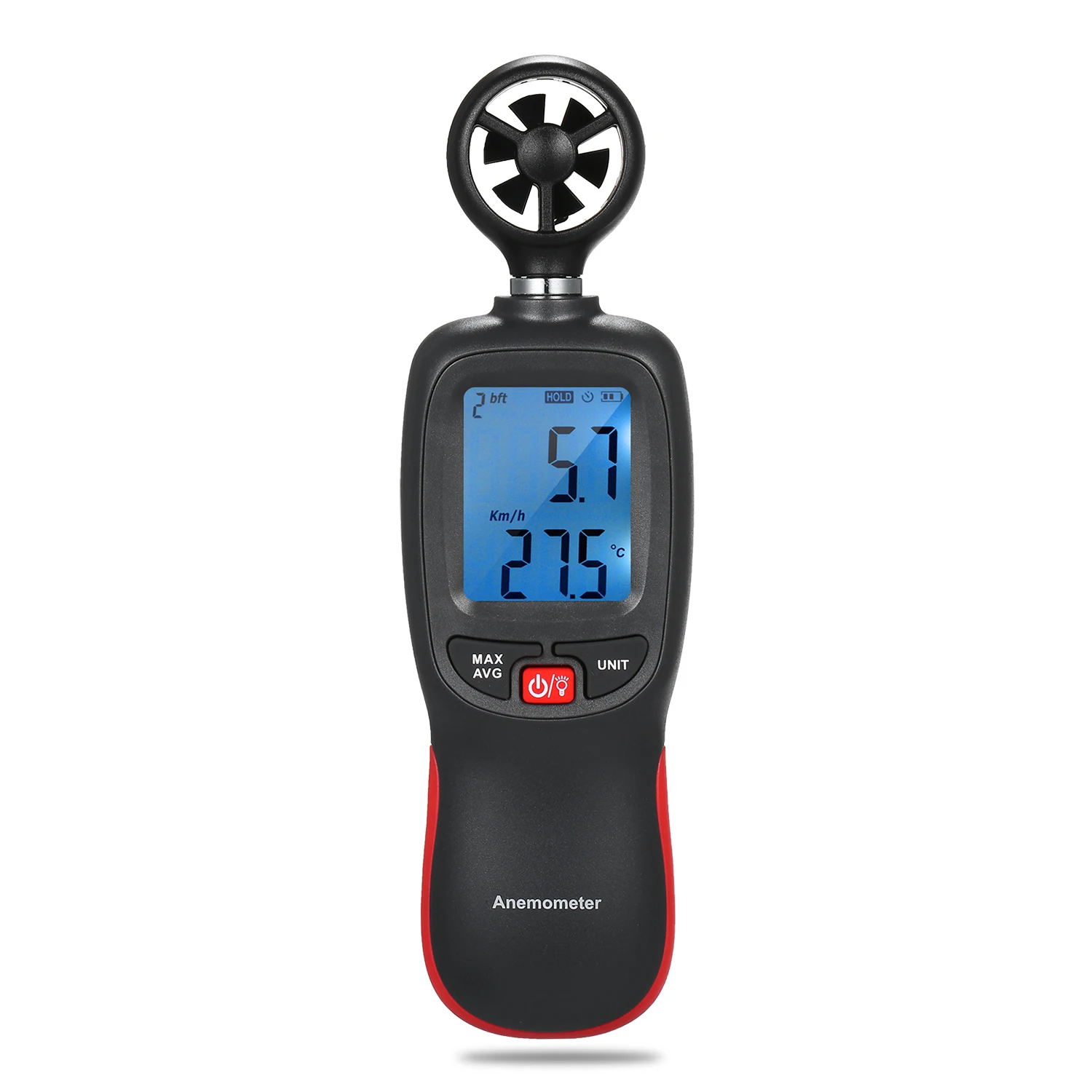 Цифровой анемометр Ручной Карманный измеритель скорости ветра температуры
