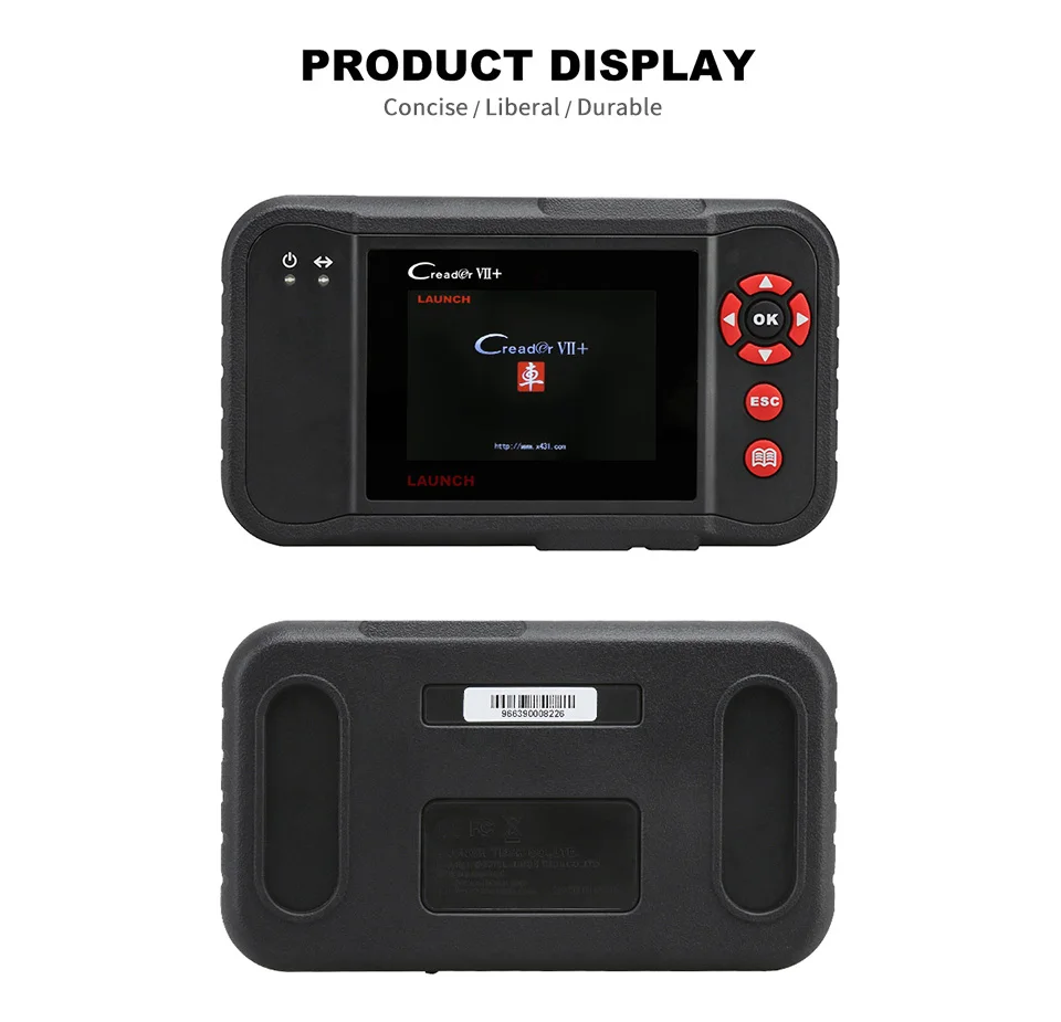 vii plus LAUNCH X431 Creader VII+ OBD2 автомобильный сканер для чтения кодов, автоматический диагностический инструмент для передачи двигателя, ABS Airbag Creader VII Plus - Цвет: vii plus
