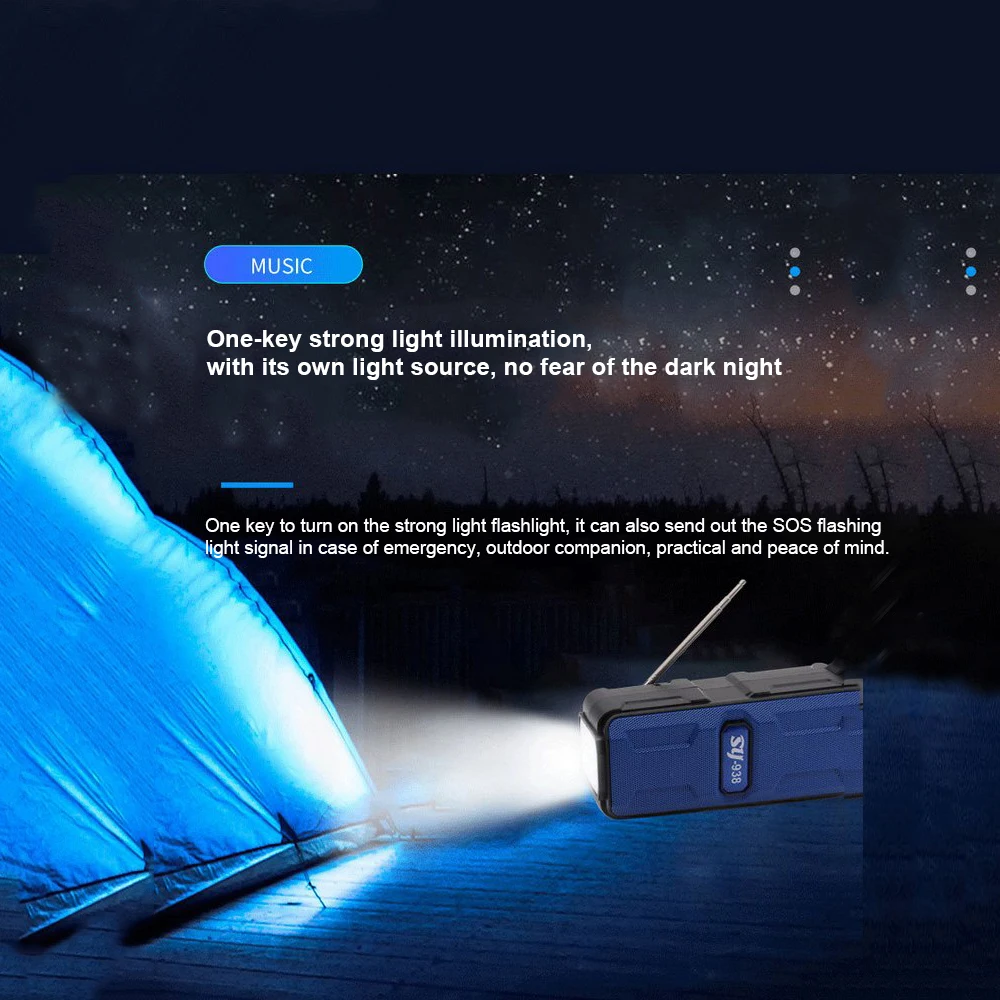 Bluetooth-колонка с зарядкой от солнечной батареи Портативная Беспроводная колонка
