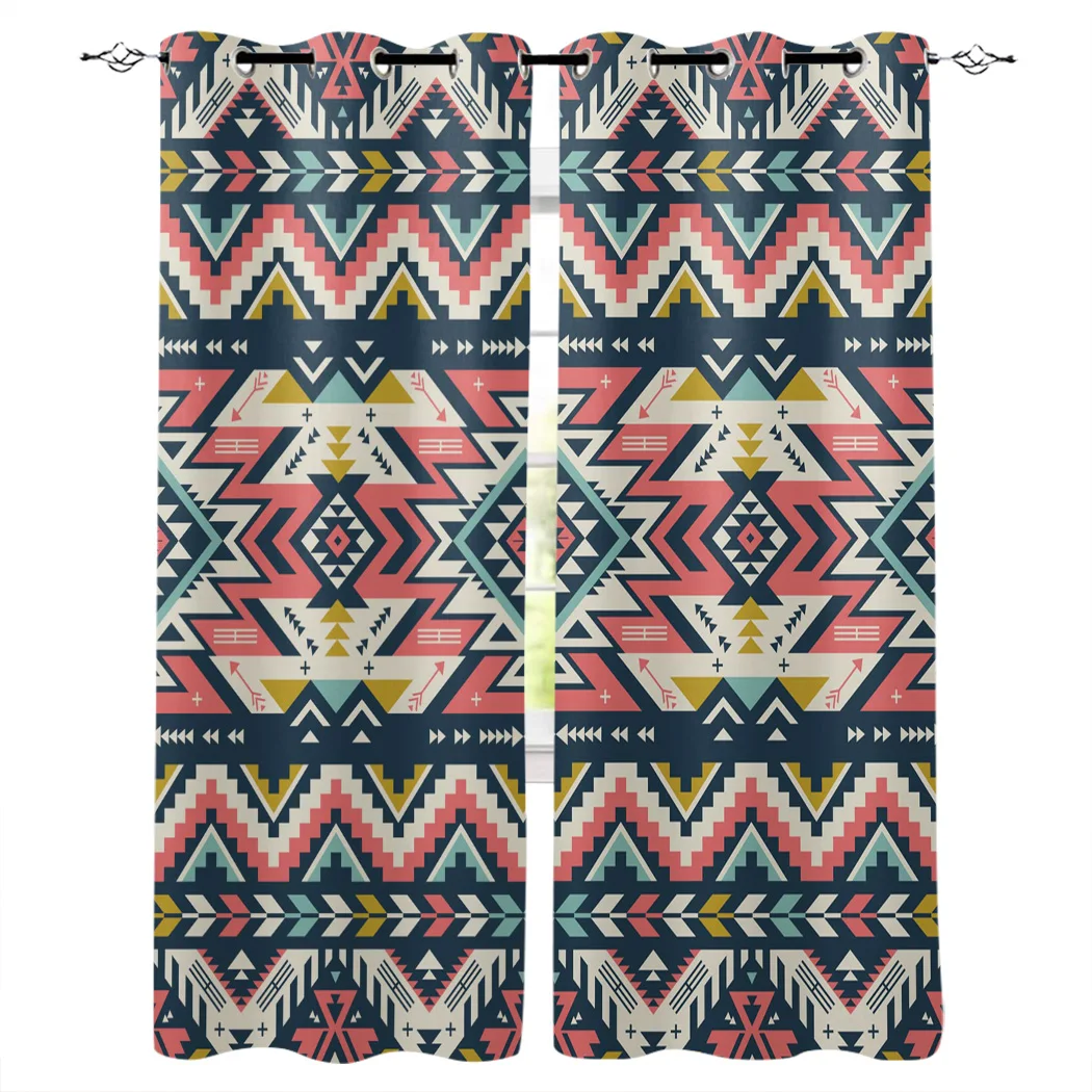 Племенные геометрические РЕТРО драпировки для окна двери комнаты кухни гостиной