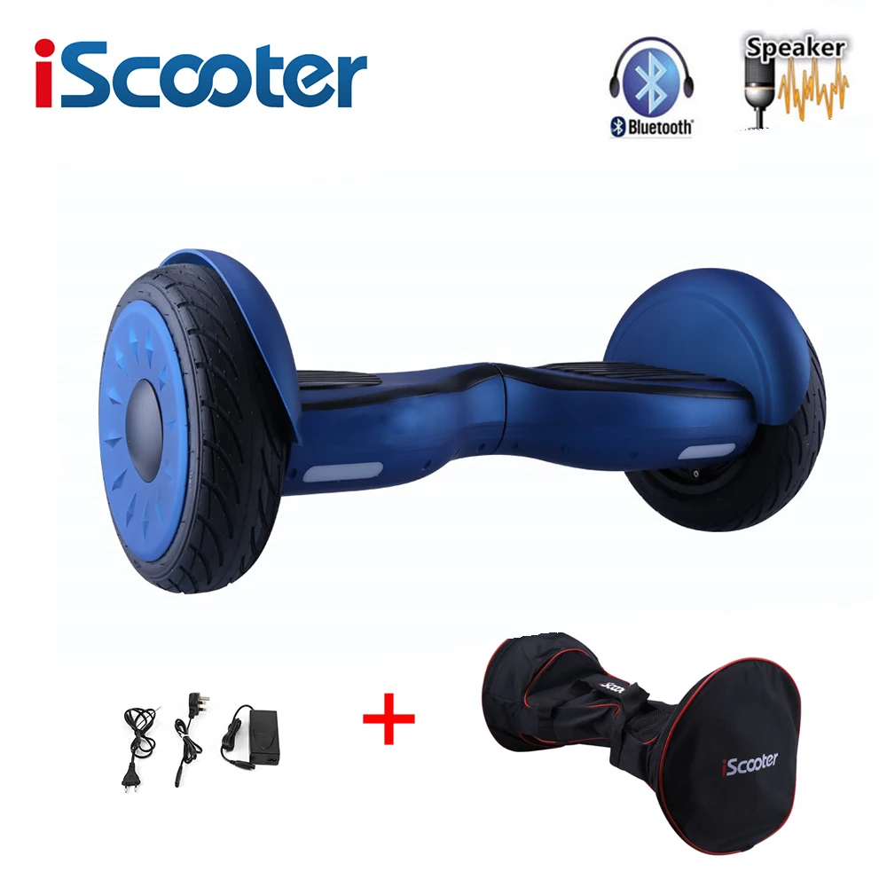 IScooter hoverboard bluetooth 10 дюймов двухколесный умный самобалансирующийся скутер электрический скейтборд с динамиком Hover board UL2722
