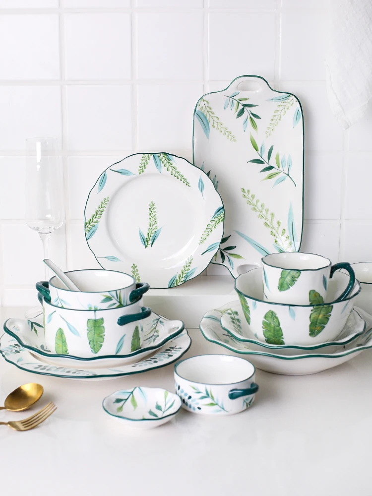 Керамическая посуда под глазурь домашнее блюдо миска для супа чашка