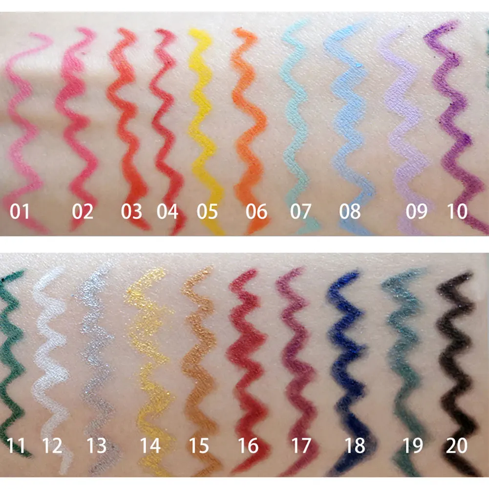 

20pcs Colorful Makeup Eyeliner Set Matte Shimmer Eyeliner Pencil Long Lasting Waterproof Creamy Gel Cosplay Eyeshadow Crayon