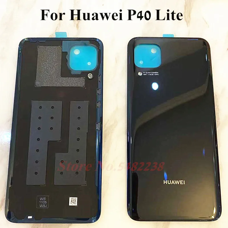 

100% Original Back Battery Cover For Huawei P40 Lite Rear Housing Door Back Cover Case Shell Replacement