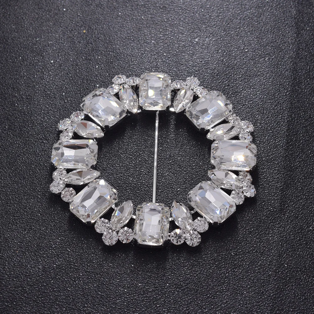 2 шт. 8 см стеклянные стразы кристаллы круглая пряжка женские модельные туфли с