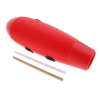 guiro with 2 scrapers latin percussion musical instrument red
