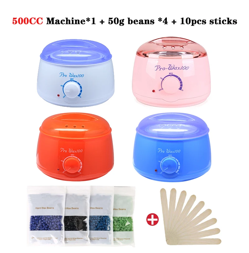 

Big Size 500CC Wax Warmer Heater Paraffin Wax Machine Kit SPA Body Epilator Leg Depilatory Skin Care Hair With Hard Wax Beans