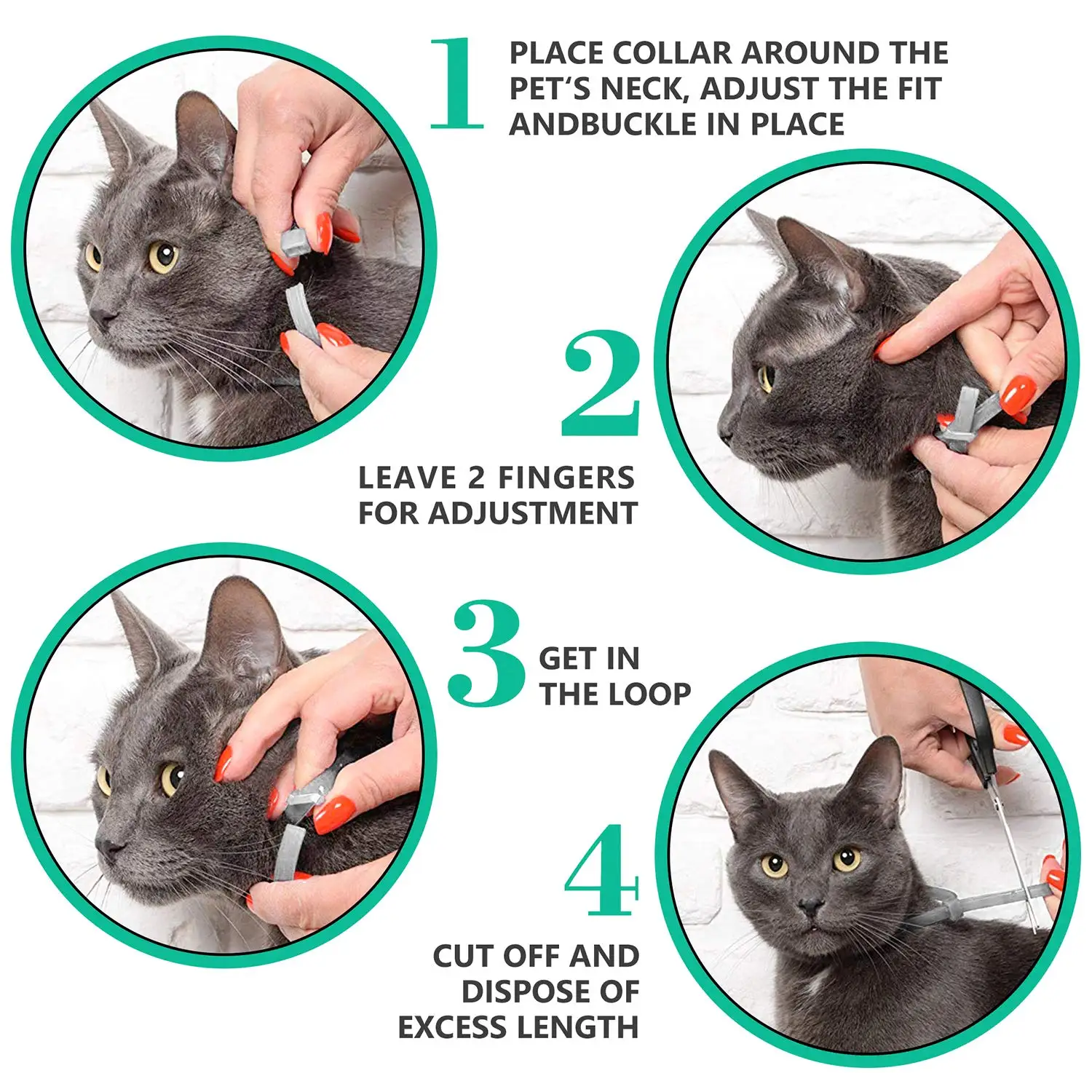 Ошейник для кошек противоблошиная фотолампа внешняя Ранняя защита на 8