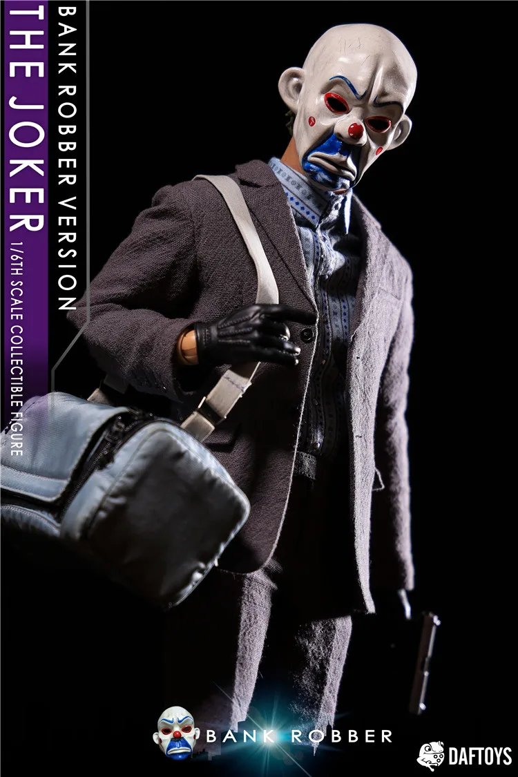 

In Stock DAFTOYS 1/6 Scale F02 The Man Bank Robber Clown The Joker Clothes & Weapon Accessories Match B01 Body