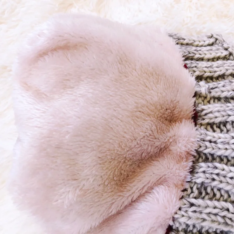 Женская вязаная шапка с меховым помпоном уличная для холодной зимы и осени