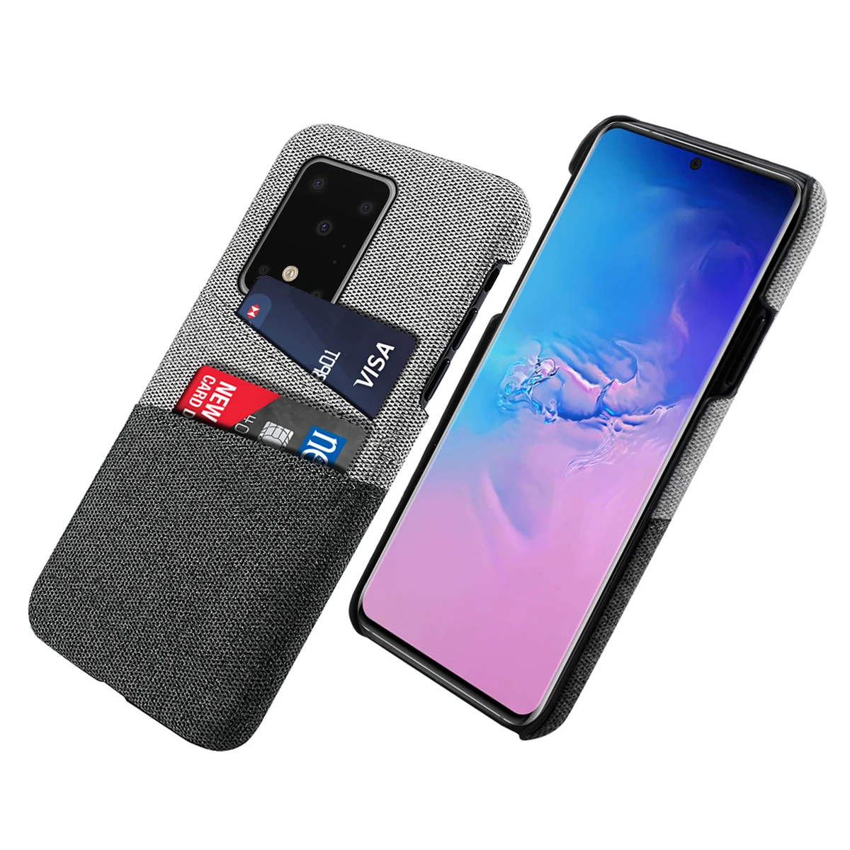 Чехол для Samsung Galaxy S20 тонкий защитный матовый тканевый противоударный чехол из