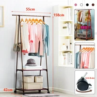 4 colorful clothes rack floor standing clothes hanging storage shelf clothes hanger racks wwheel simple style bedroom furniture