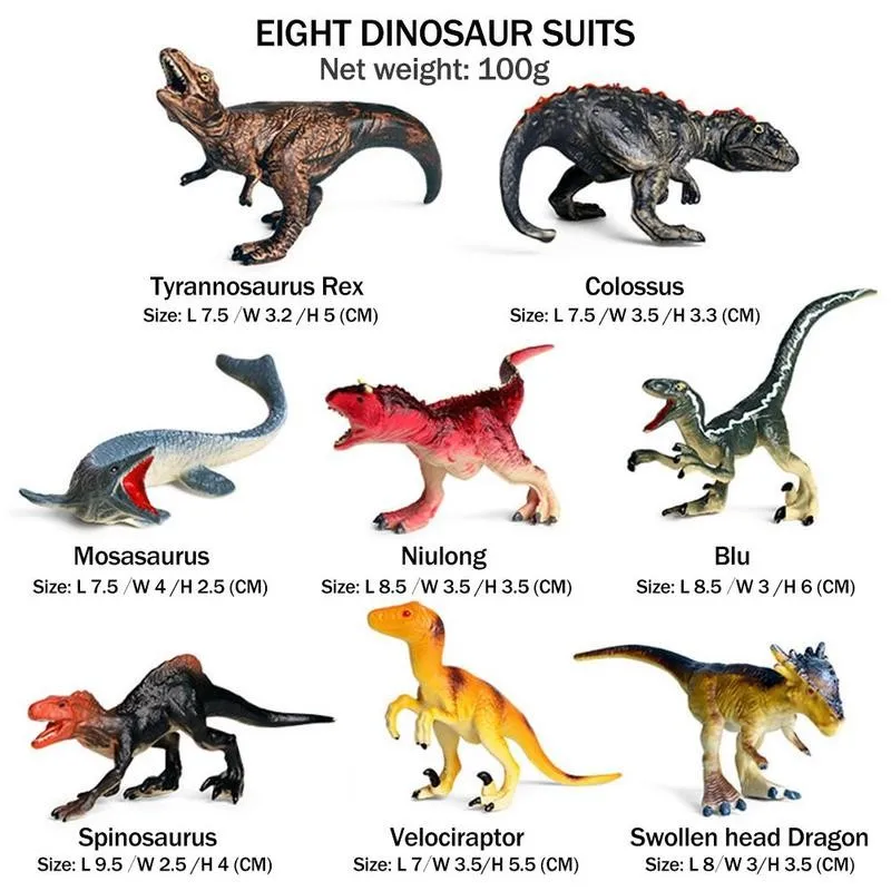 Экологически безопасные пластиковые мини фигурки динозавров подарки набор экшн