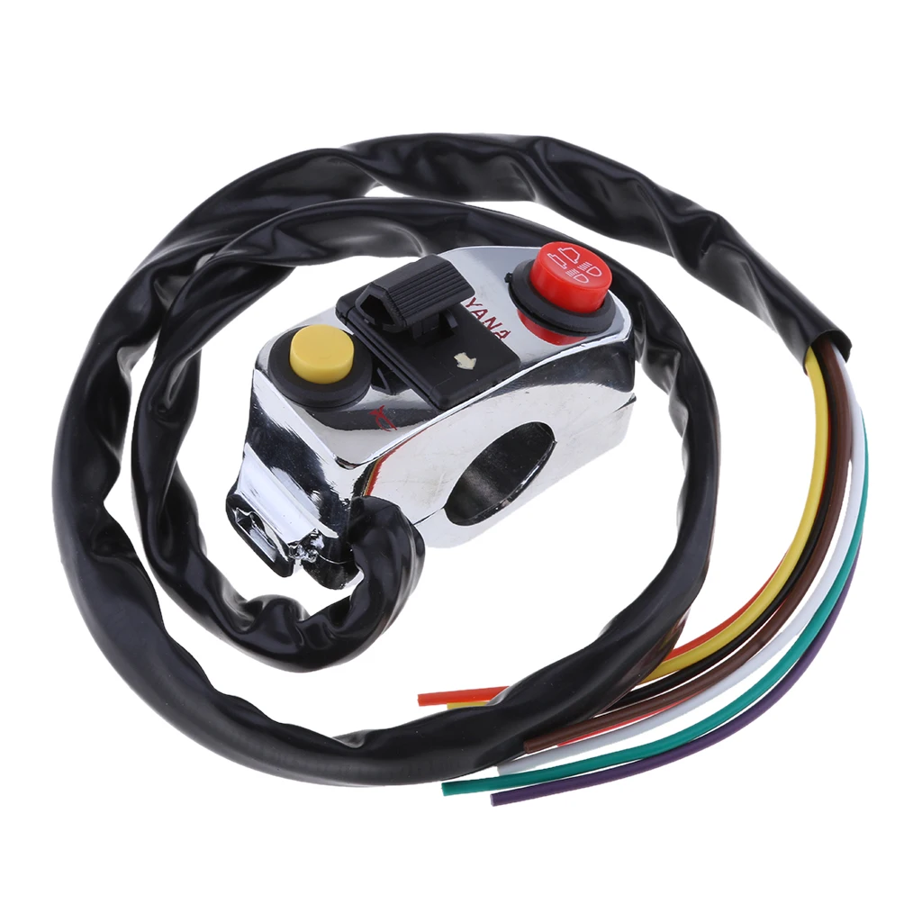 

Светодиодный сигнал поворота на руль, универсальный переключатель для мотоцикла, для руля 7/8 дюйма (22 мм)