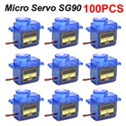 100 шт.лот SG90 Mini Gear Micro Servo 9g 1,6 кг Mini для радиоуправляемых моделей 250 450 самолетов вертолетов автомобилей лодок запасные части