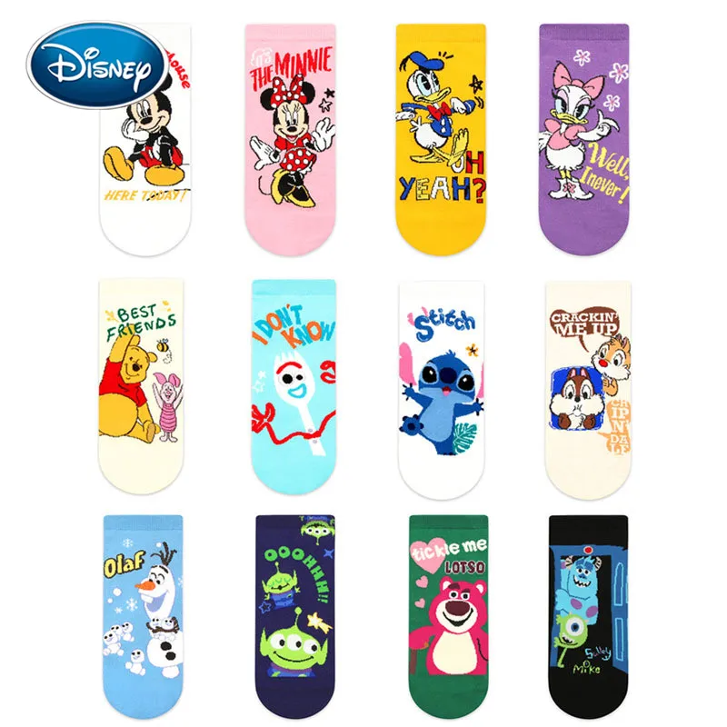 Disney девочка мультфильм Новые Носки Женские аниме Микки и Минни Маус м/ф Винни
