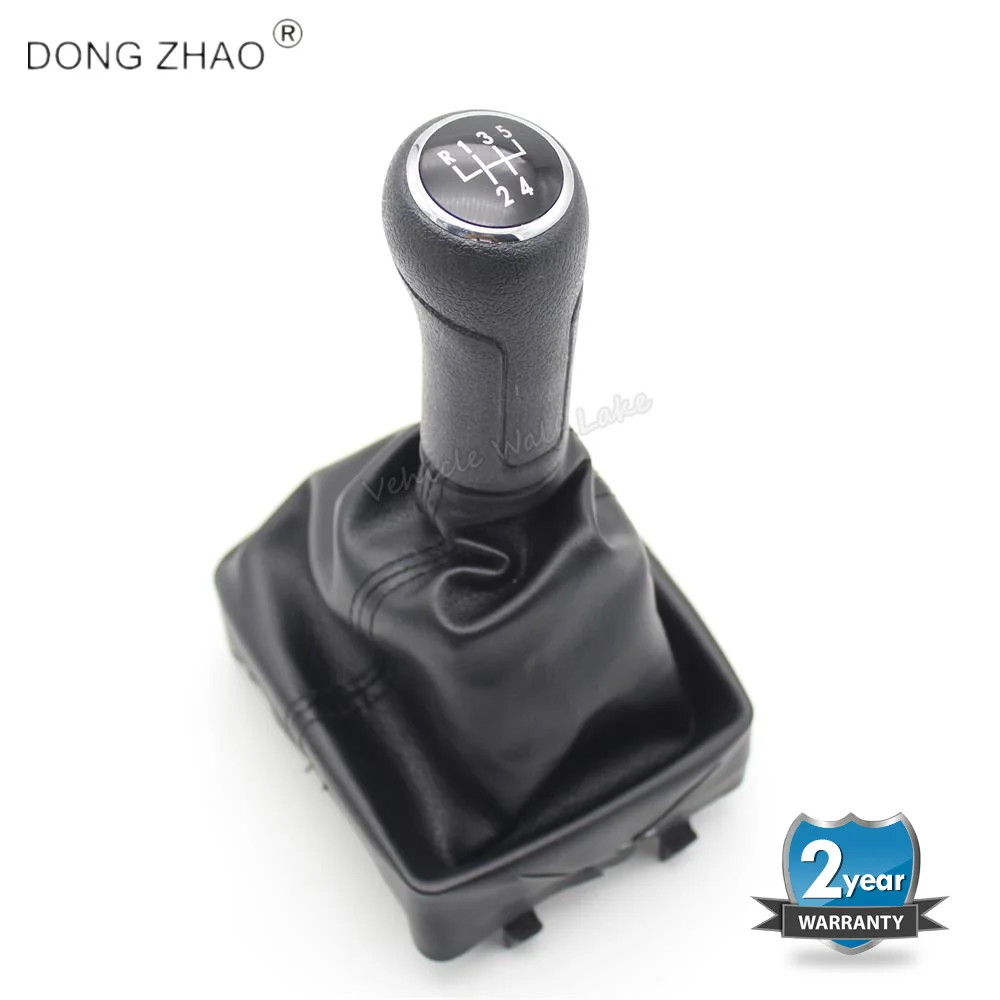 For VW Polo 9N 9N2 GTI 2002 2003 2004 2005 2006 2007 2008 2009 2010 Car-Styling 5 Speed Gear Shift Knob Gaitor Leather Boot