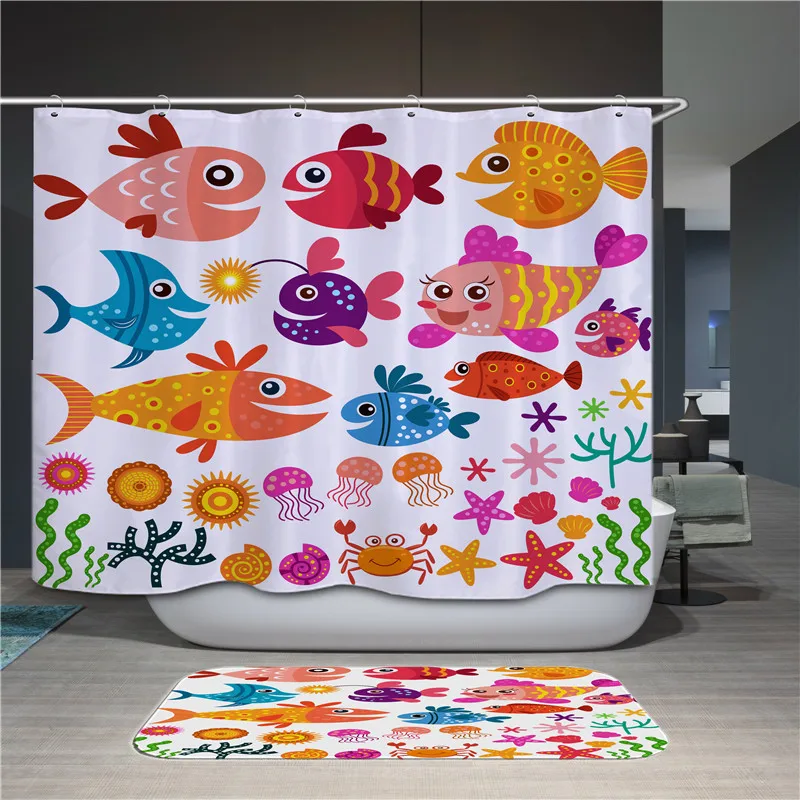 Аниме одна деталь водонепроницаемый занавеска для душа печать полиэстер Ткань