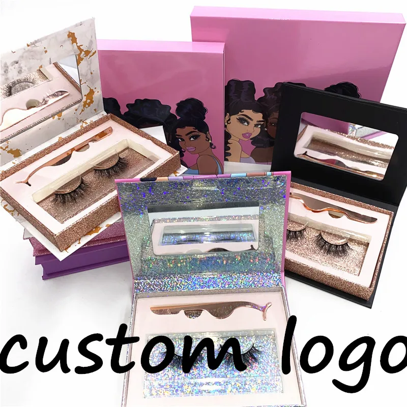Новинка оптовая продажа одна пара коробка для ресниц упаковки 3d коробки норковых