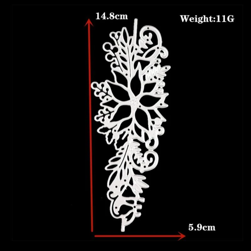 

Metal Hollow Flower Leaf Branch Cutting Dies Scrapbooking Album Paper Cards Decorative Crafts Architecture Embossing Die Mold