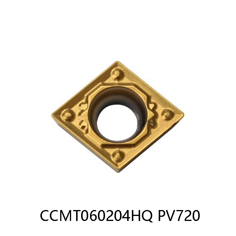 

100% Original 10pcs CCMT060204HQ PV720 CCMT060204 HQ CCMT 060204 Lathe Cutter Turning Tool Carbide Inserts for Steel